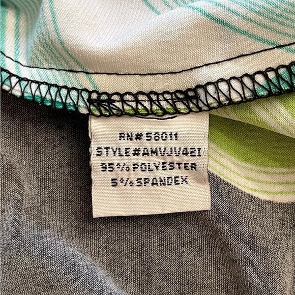 SANGRIA, SHIFT DRESS. BRIGHTLY COLORED PRINT WITH BLACK BANDED NECKLINE. SIZE 14 - Picture 7 of 7